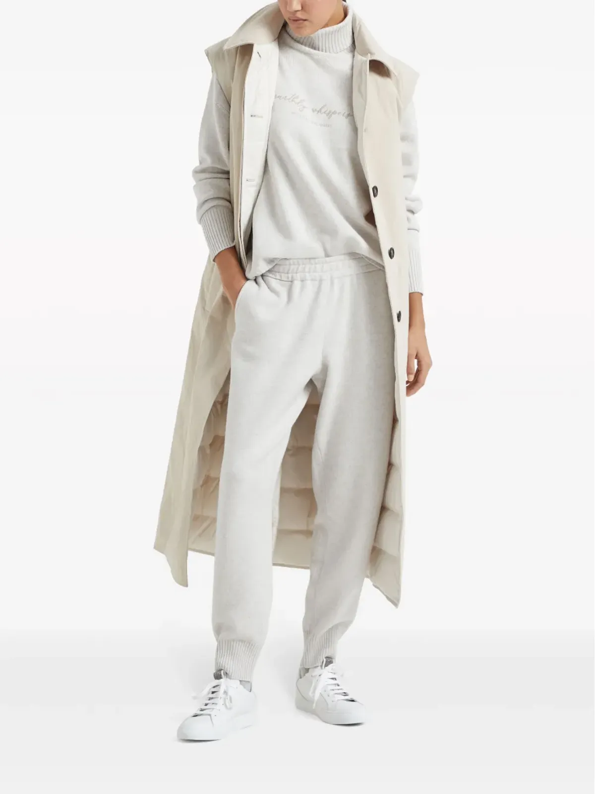 Brunello Cucinelli 刺繍入り ロールネック セーター - ホワイト - 画像2
