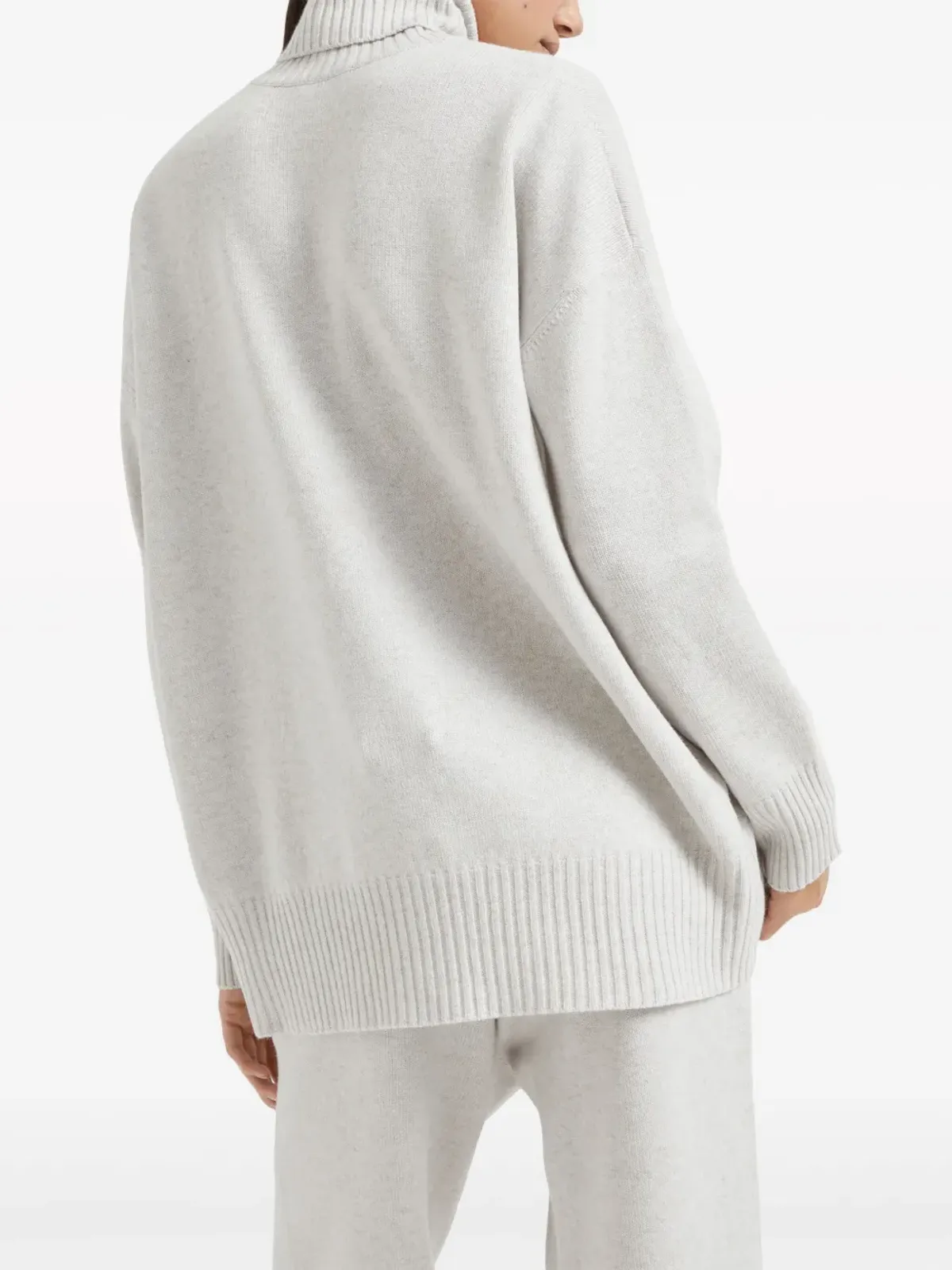 Brunello Cucinelli 刺繍入り ロールネック セーター - ホワイト - 画像4