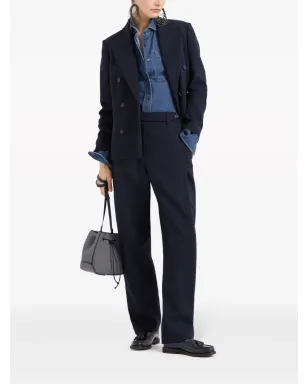 Brunello Cucinelli モニリ細工ボタン付きデニムシャツ ブルー - サムネイル2