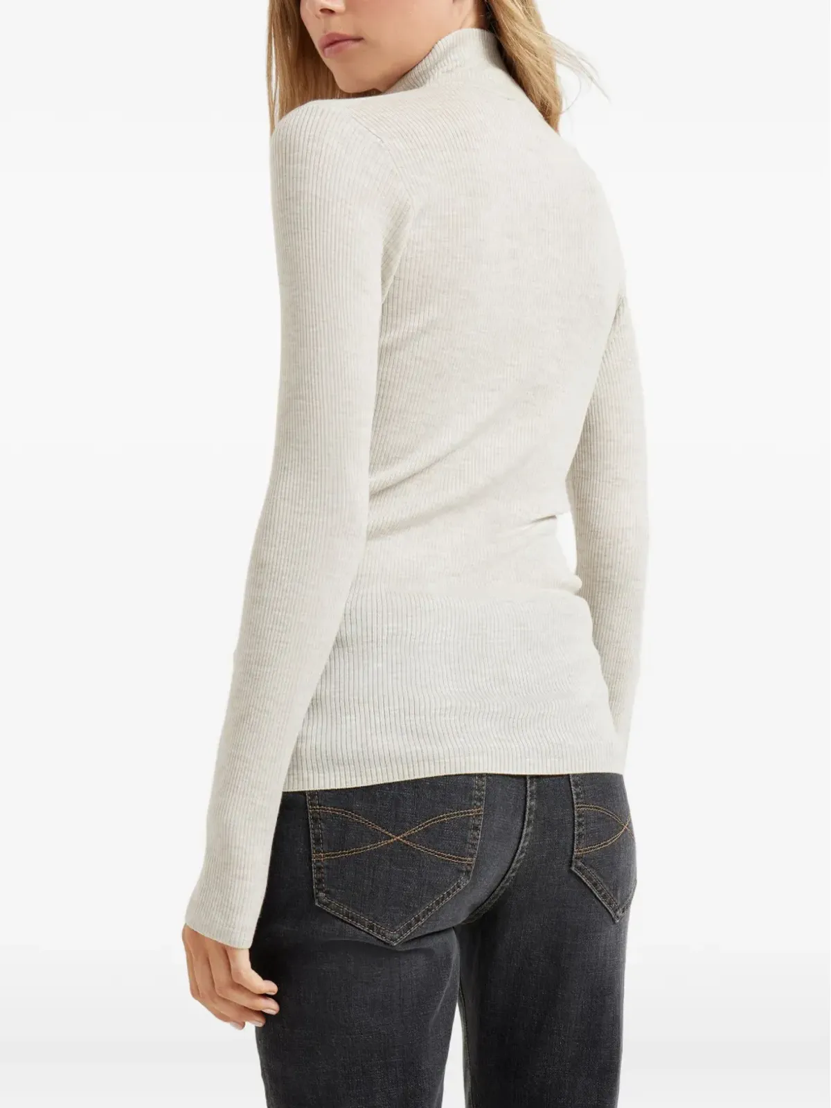Brunello Cucinelli モニリチェーン ハーフジップ ジャンパー - ベージュ系 - 画像4