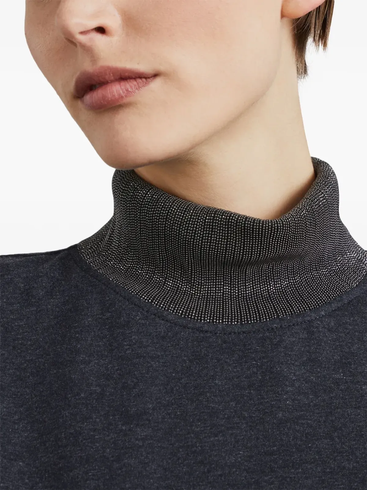 Brunello Cucinelli チェーンリンクディテールドレス ブラック - 画像5
