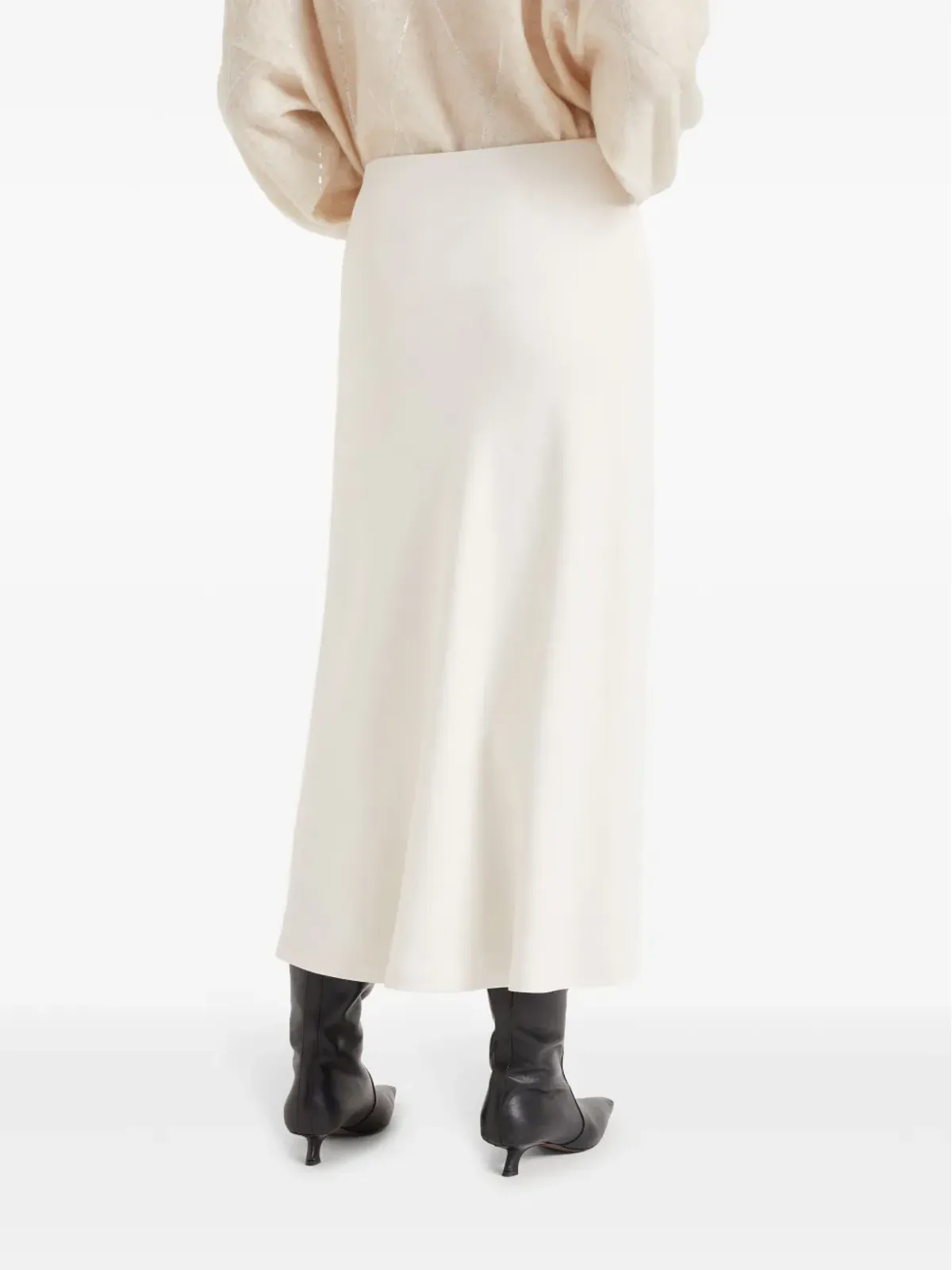 Brunello Cucinelli アライン マキシスカート ホワイト - 画像4