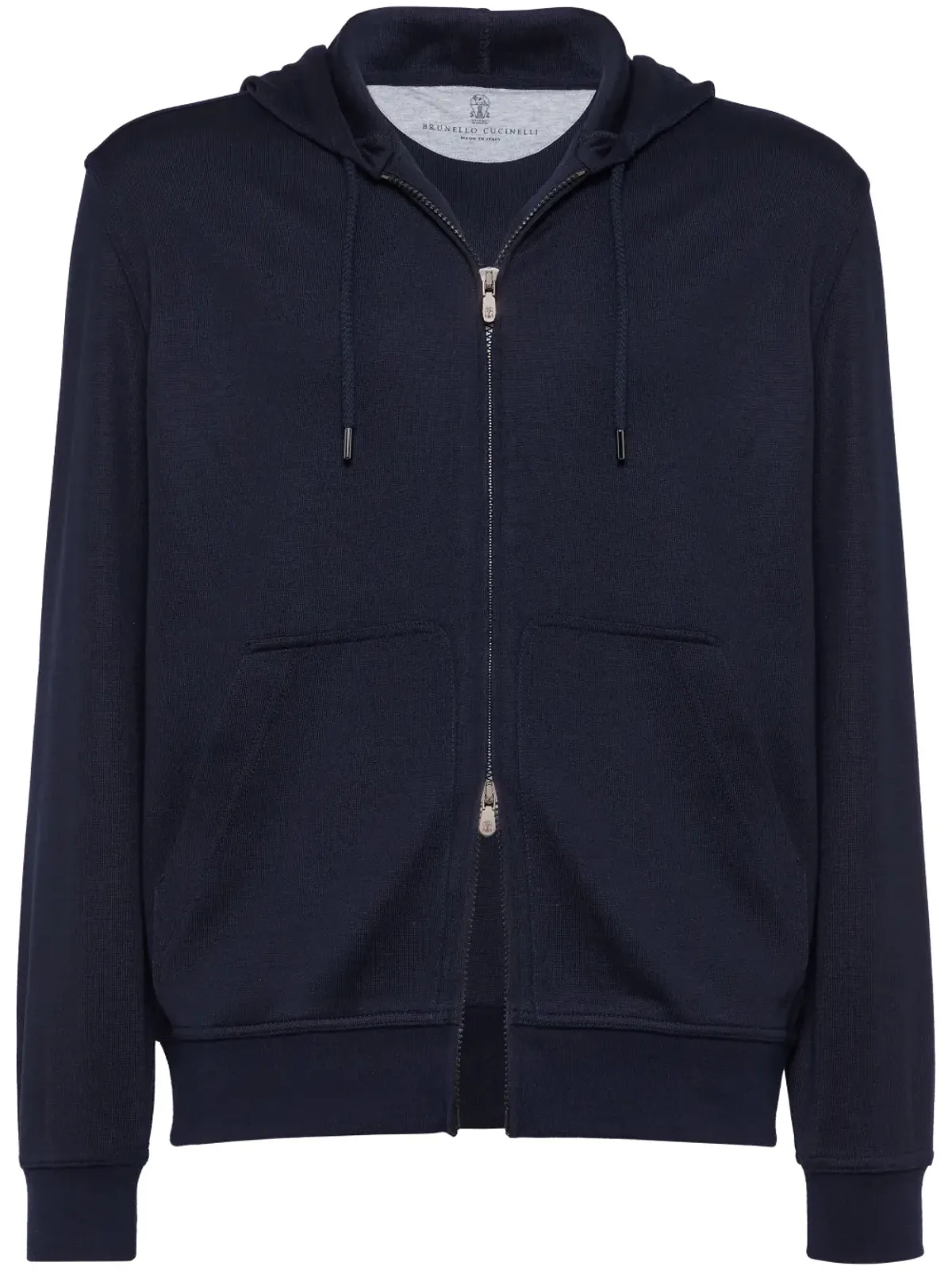 Brunello Cucinelli ニットフーディー ブルー - 画像1