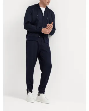 Brunello Cucinelli ニットフーディー ブルー - サムネイル2