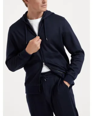 Brunello Cucinelli ニットフーディー ブルー - サムネイル3