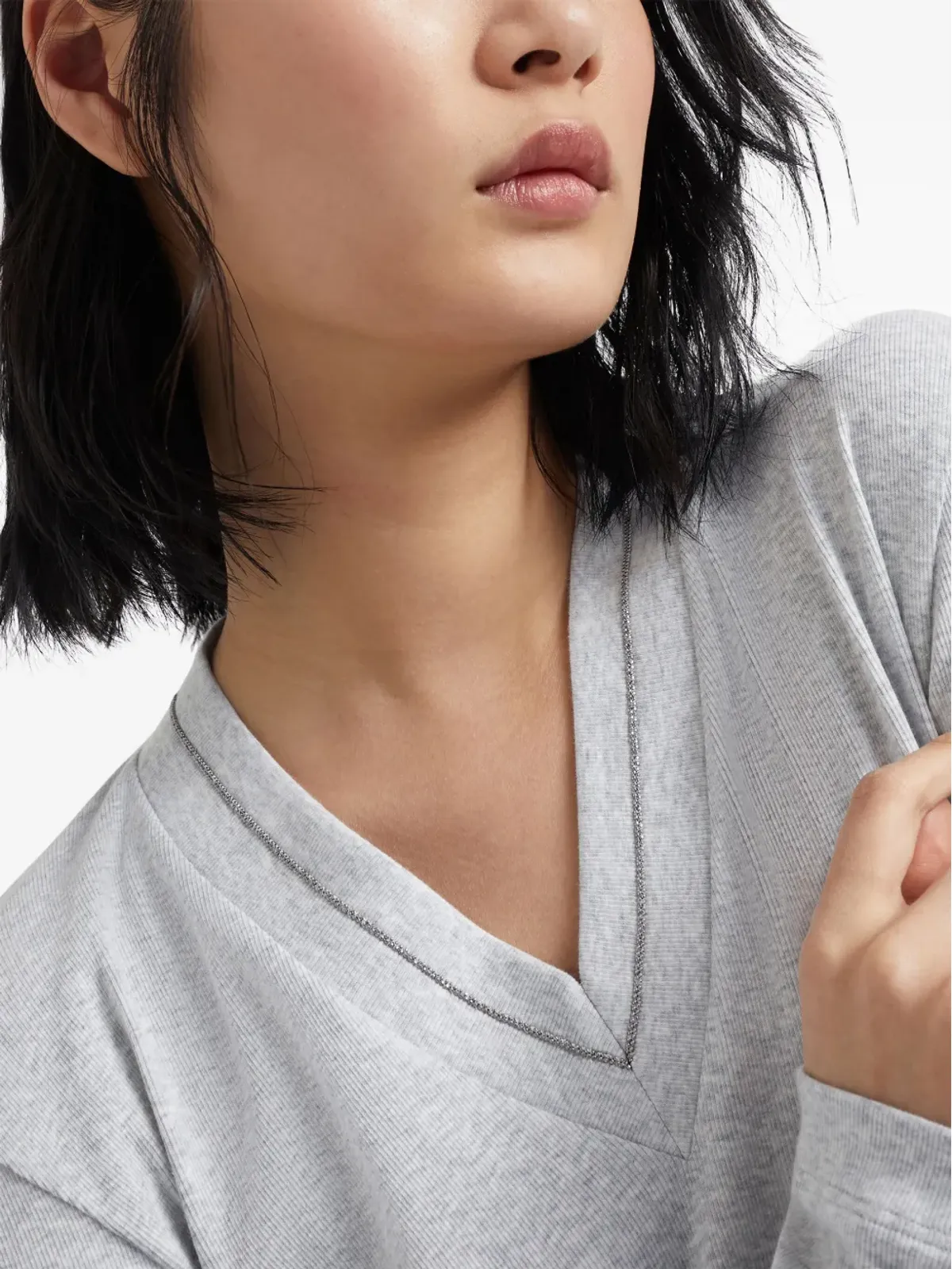 Brunello Cucinelli リブジャージートップ - 画像5