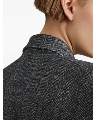 Brunello Cucinelli ダブルブレスト ヘリンボーン ブレザー グレー - サムネイル5