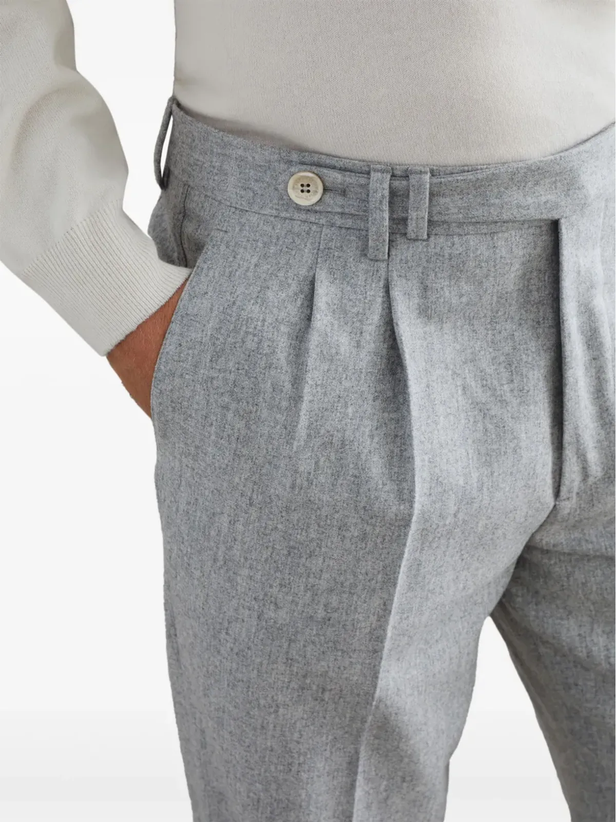 Brunello Cucinelli ウール テーラードパンツ - グレー - 画像5