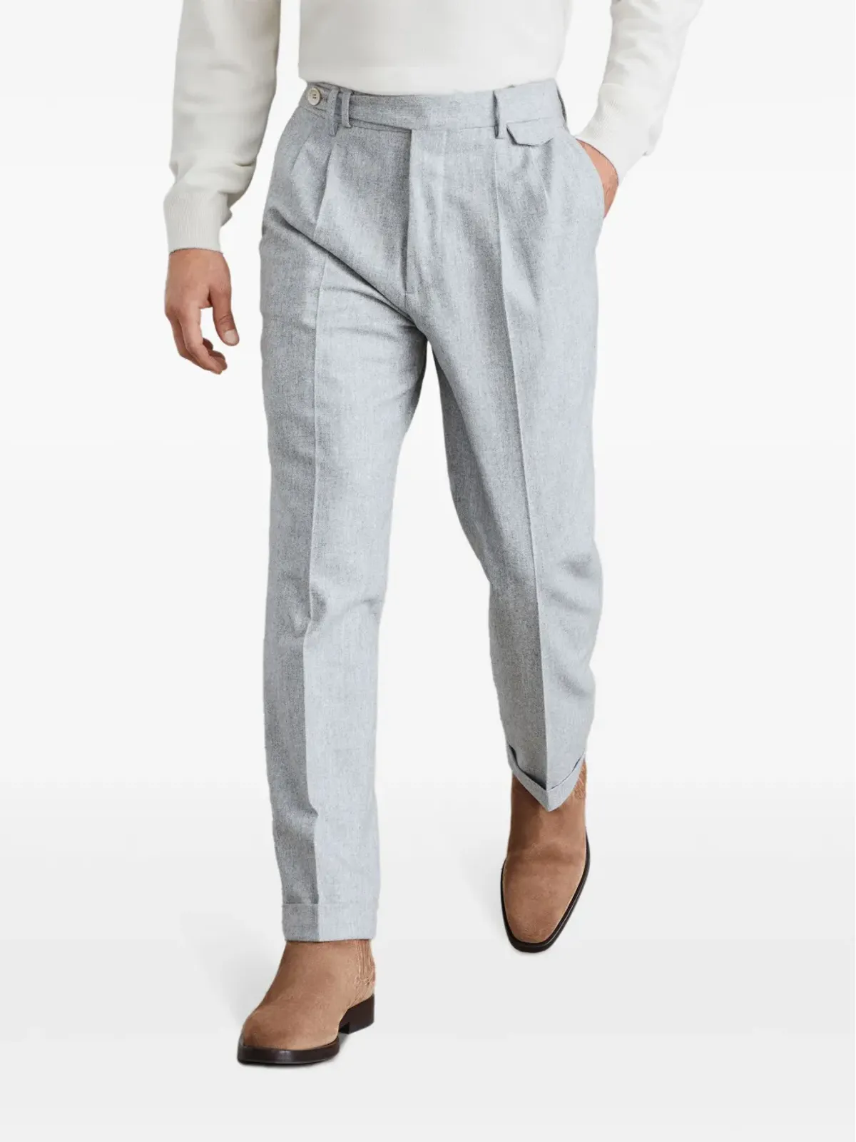 Brunello Cucinelli ウール テーラードパンツ - グレー - 画像3
