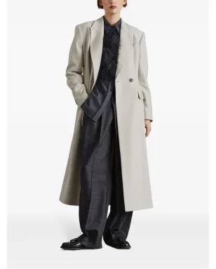 Brunello Cucinelli ロングウールコート - ニュートラルカラー - サムネイル2