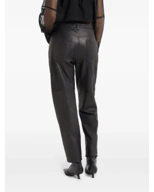 Brunello Cucinelli レザーパンツ ブラック - サムネイル4