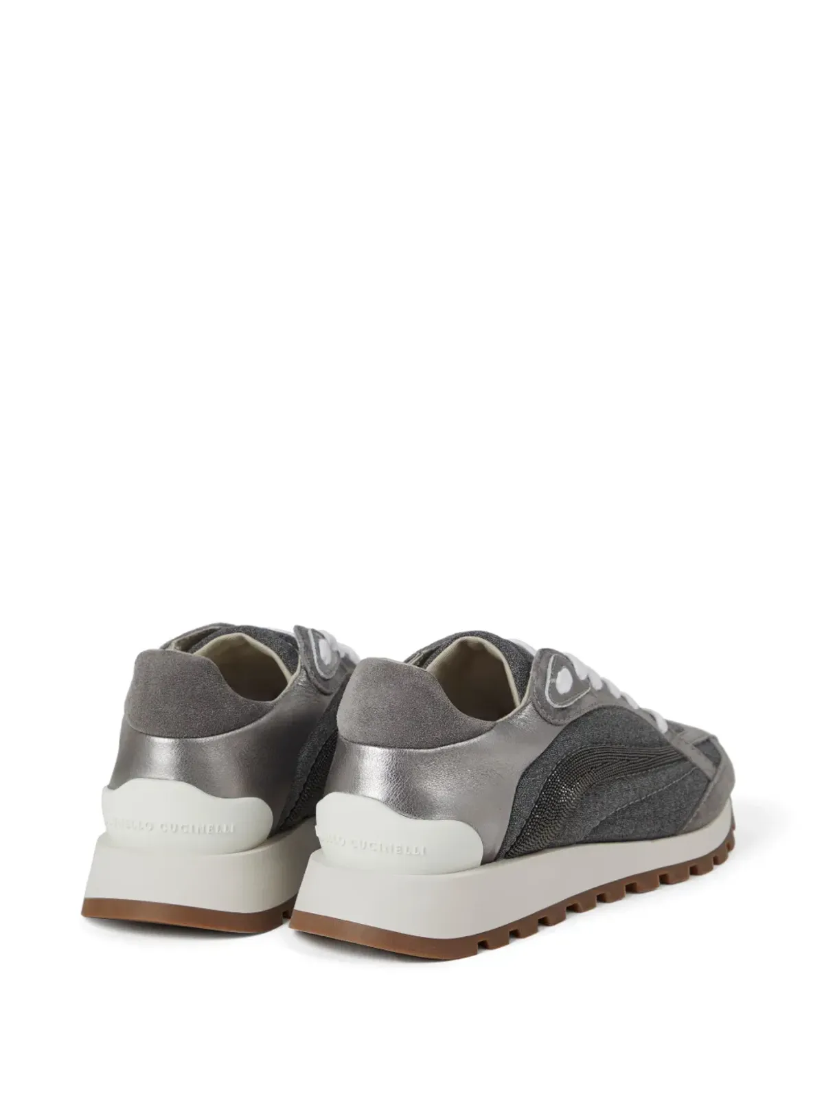 Brunello Cucinelli モニリ装飾のスニーカー グレー - 画像3