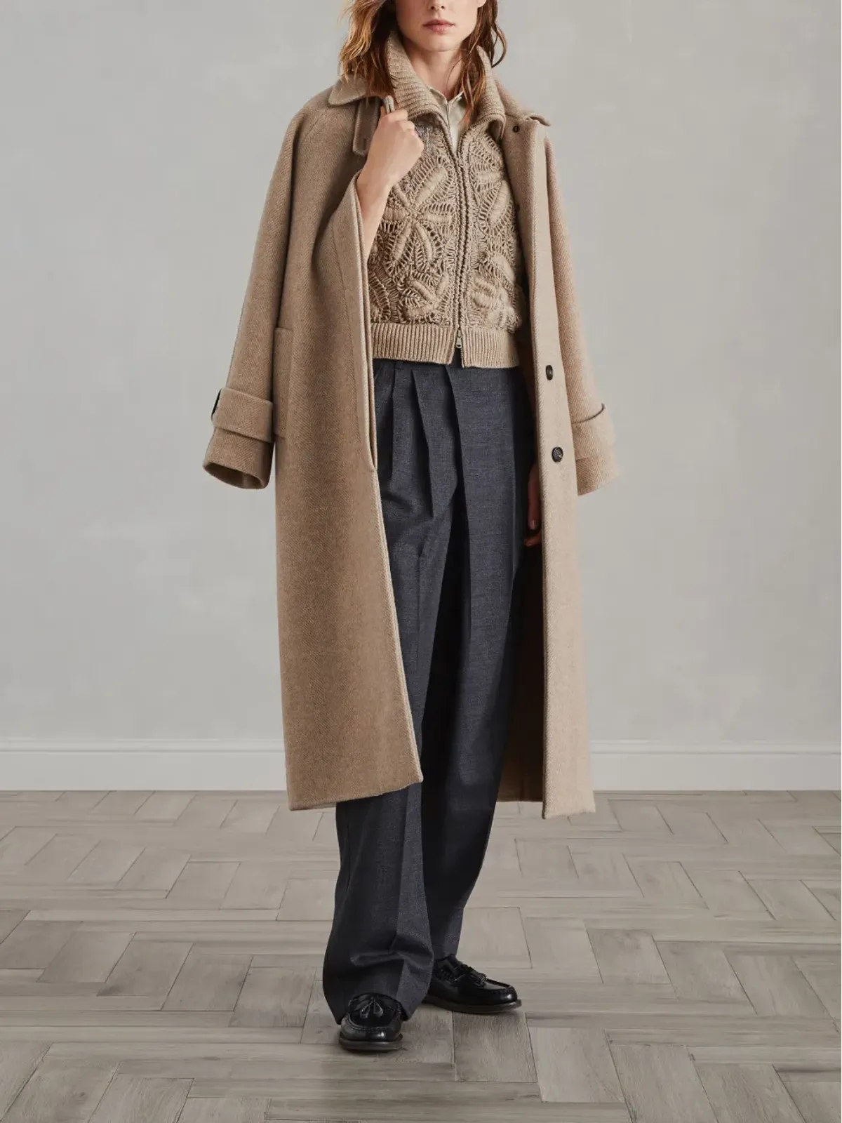 Brunello Cucinelli カシミア カーディガン ブラウン - 画像2