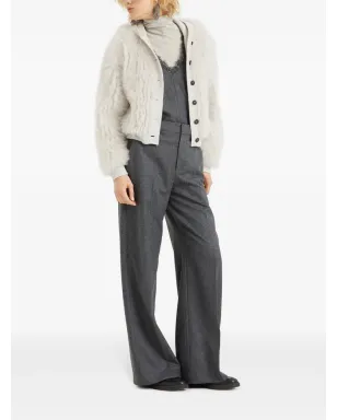 Brunello Cucinelli Vネック ウールトップス - グレー - サムネイル2