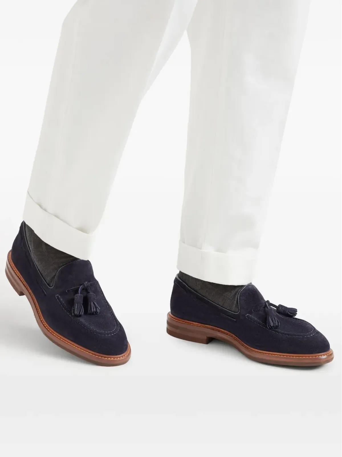 Brunello Cucinelli タッセルディテール ローファー - 画像5