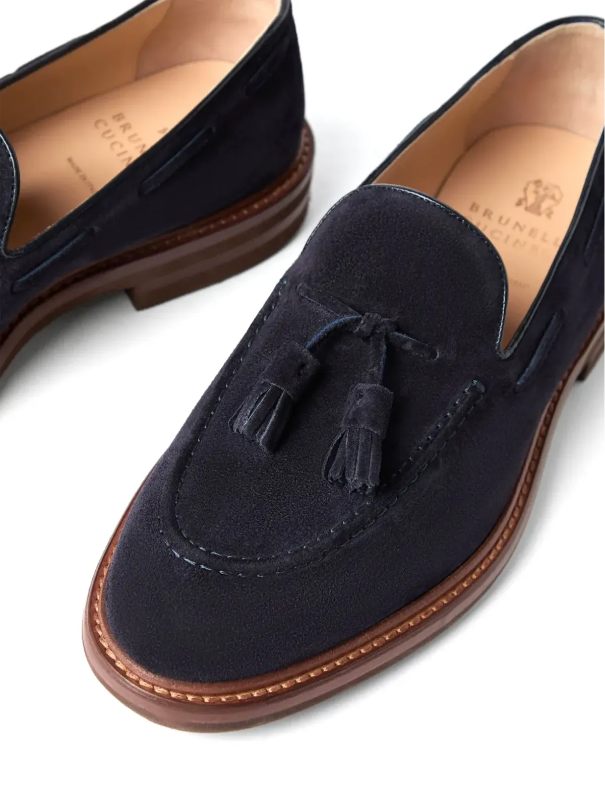 Brunello Cucinelli タッセルディテール ローファー - 画像4