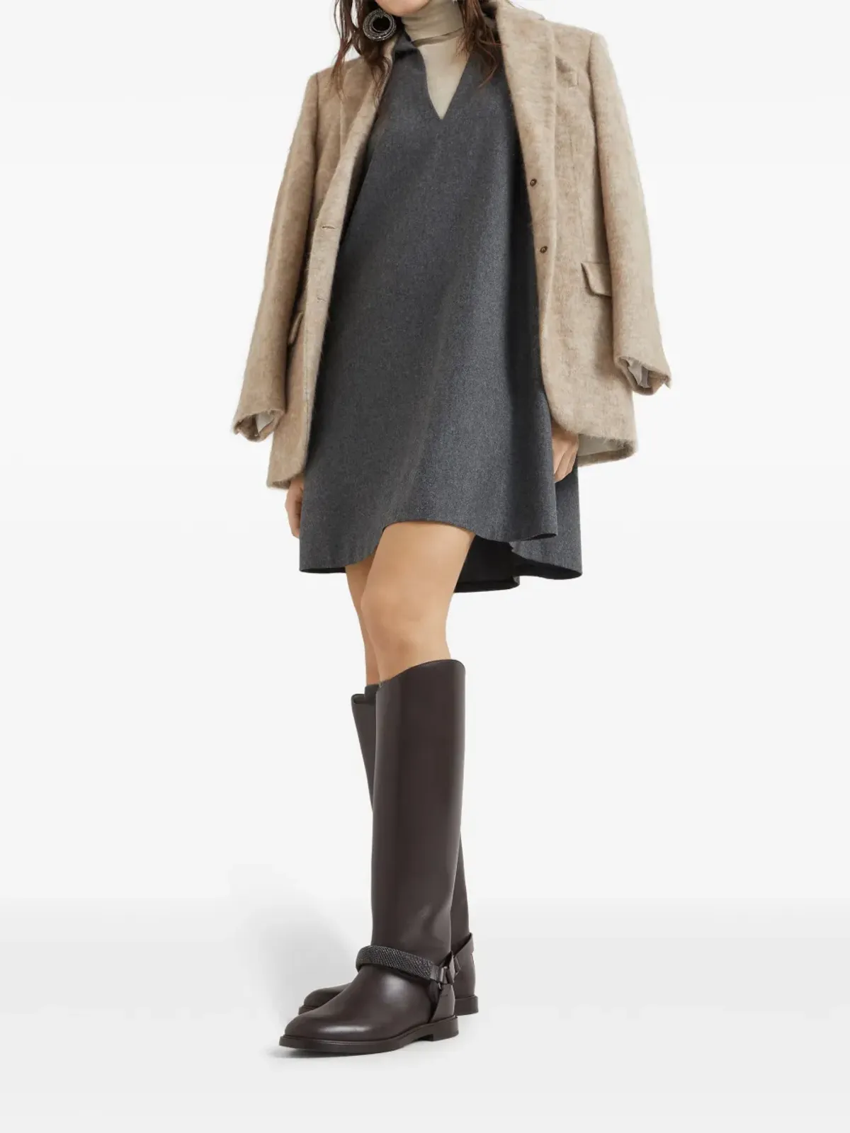 Brunello Cucinelli レザー ブーツ - ブラウン - 画像5