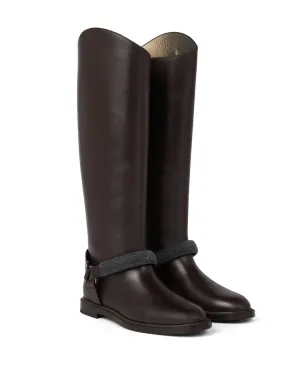 Brunello Cucinelli レザー ブーツ - ブラウン - サムネイル2