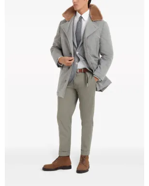 Brunello Cucinelli ローライズ テーパード チノパンツ - グリーン - サムネイル2