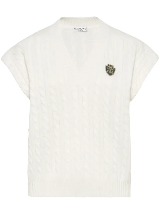 Brunello Cucinelli Brunello Cucinelli ロゴパッチ ベストの商品画像