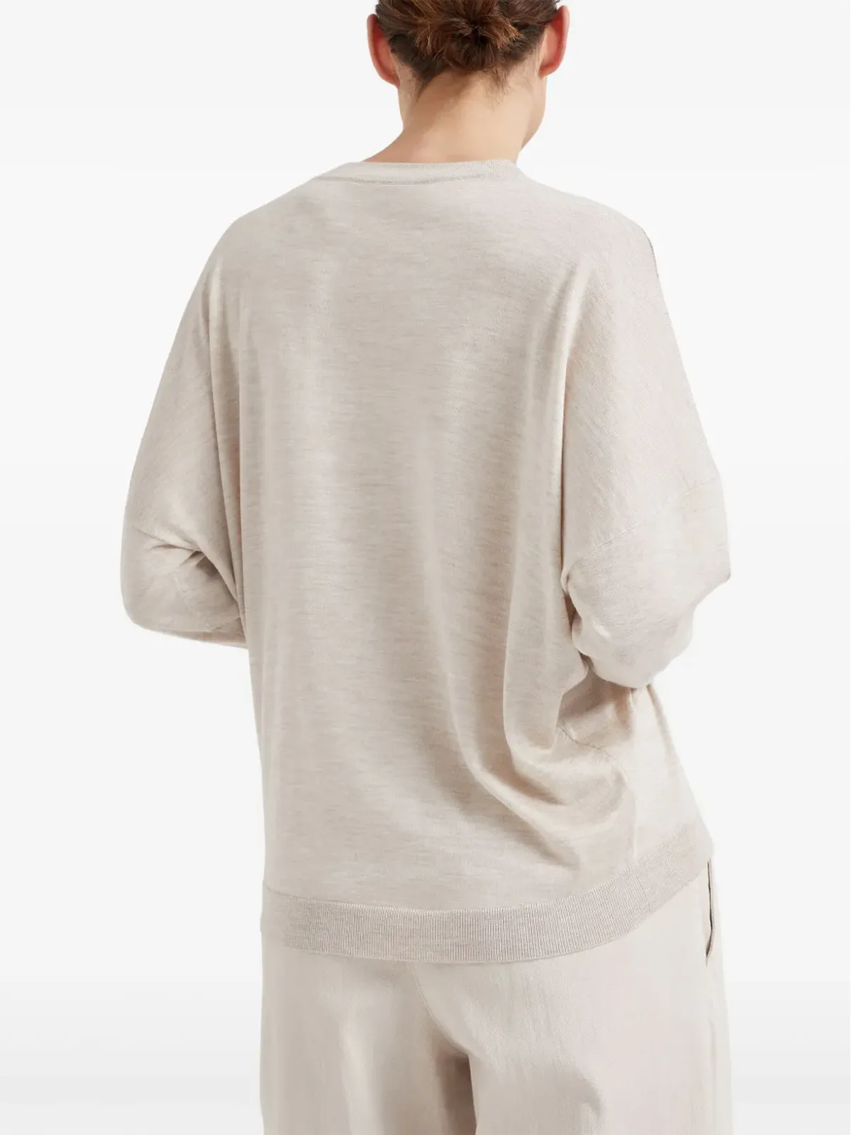 Brunello Cucinelli モニリチェーンディテール セーター - ニュートラルカラー - 画像4