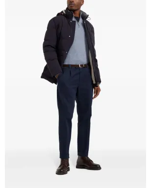 Brunello Cucinelli ブルー キルティッドフード付きジャケット - サムネイル2