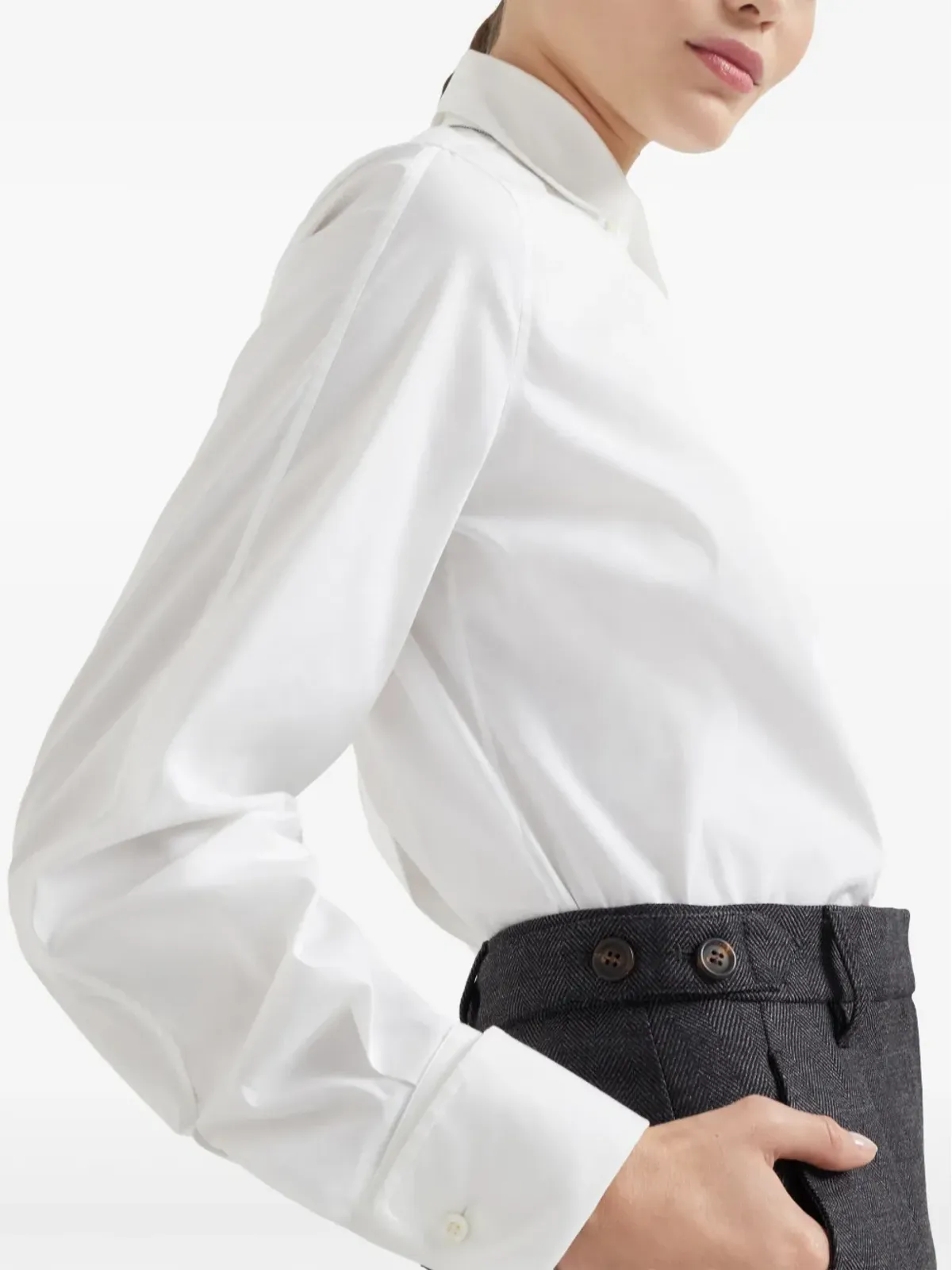 Brunello Cucinelli サルトリアルなリラックスパンツ - グレー - 画像5