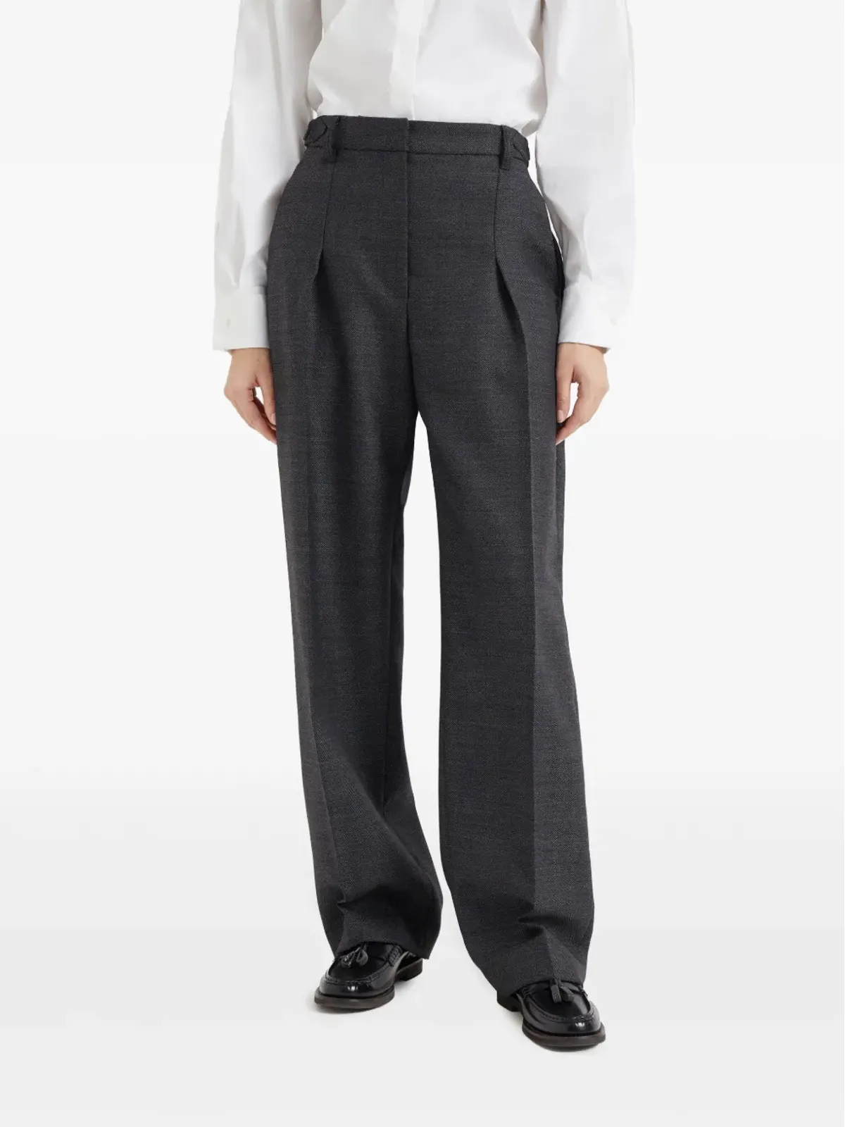 Brunello Cucinelli サルトリアルなリラックスパンツ - グレー - 画像3
