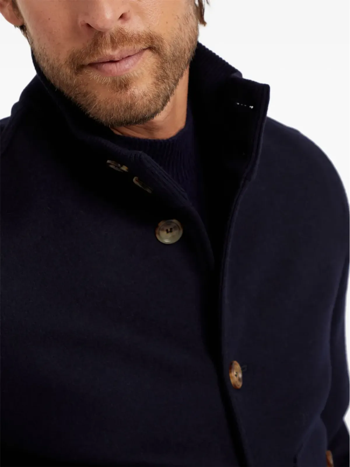 Brunello Cucinelli ハイネック ウール ジャケット - ブルー - 画像5