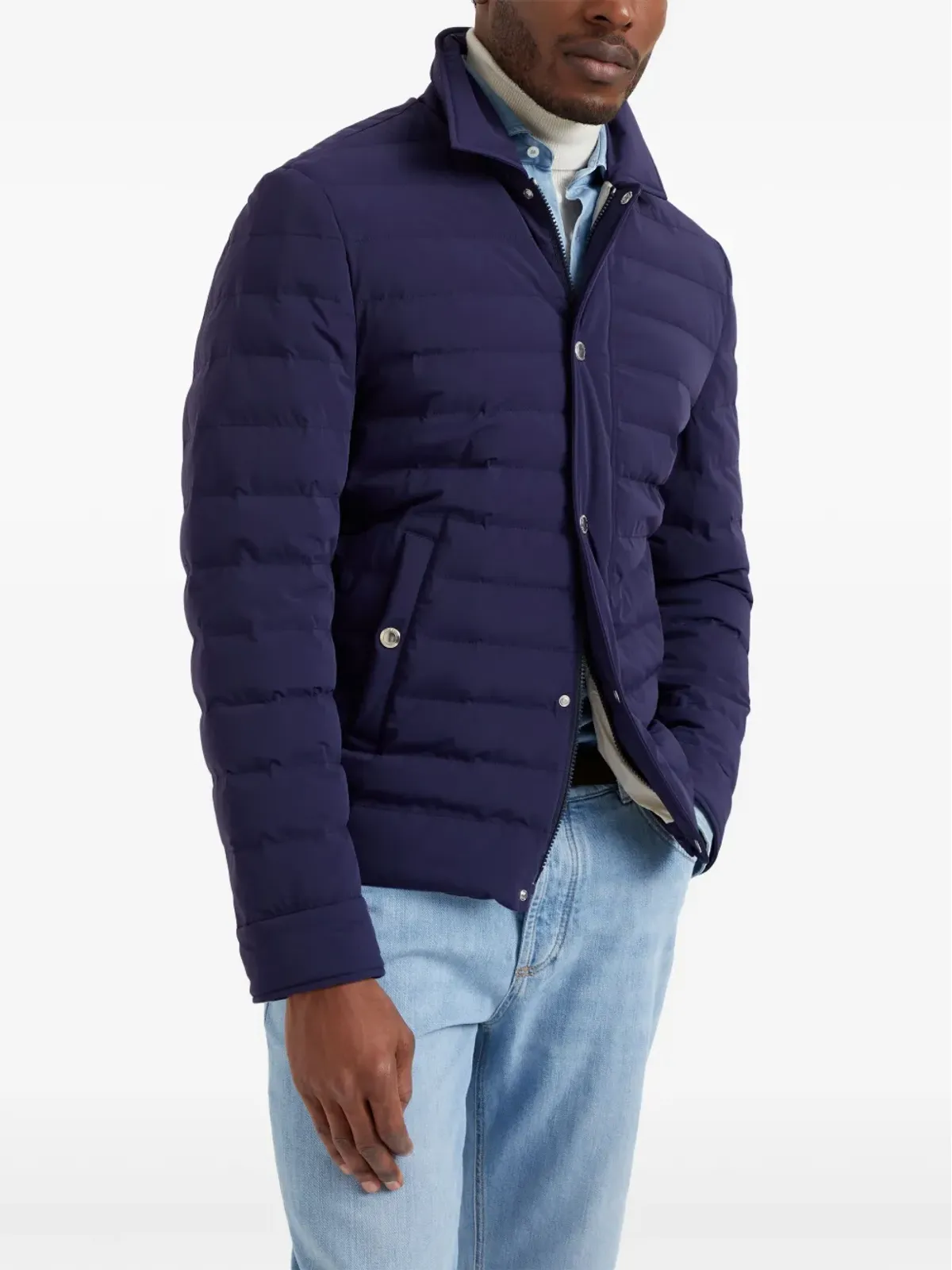 Brunello Cucinelli キルテッド長袖シャツジャケット - 画像3