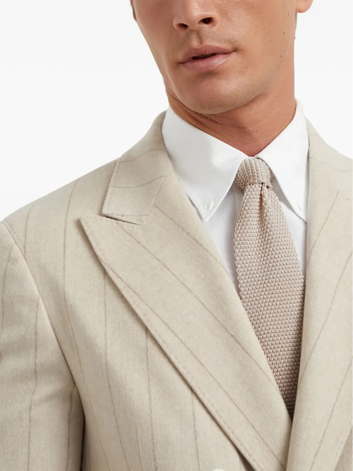 Brunello Cucinelli ニットシルクタイ - 画像4