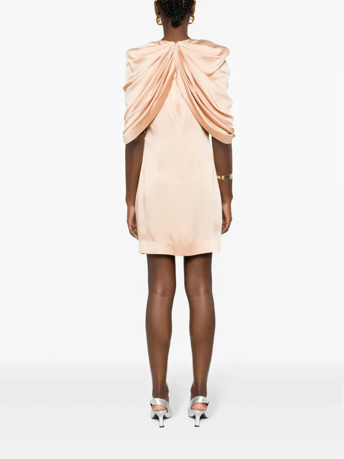Stella McCartney ドレープ サテン ミニドレス - ニュートラルカラー - 画像4