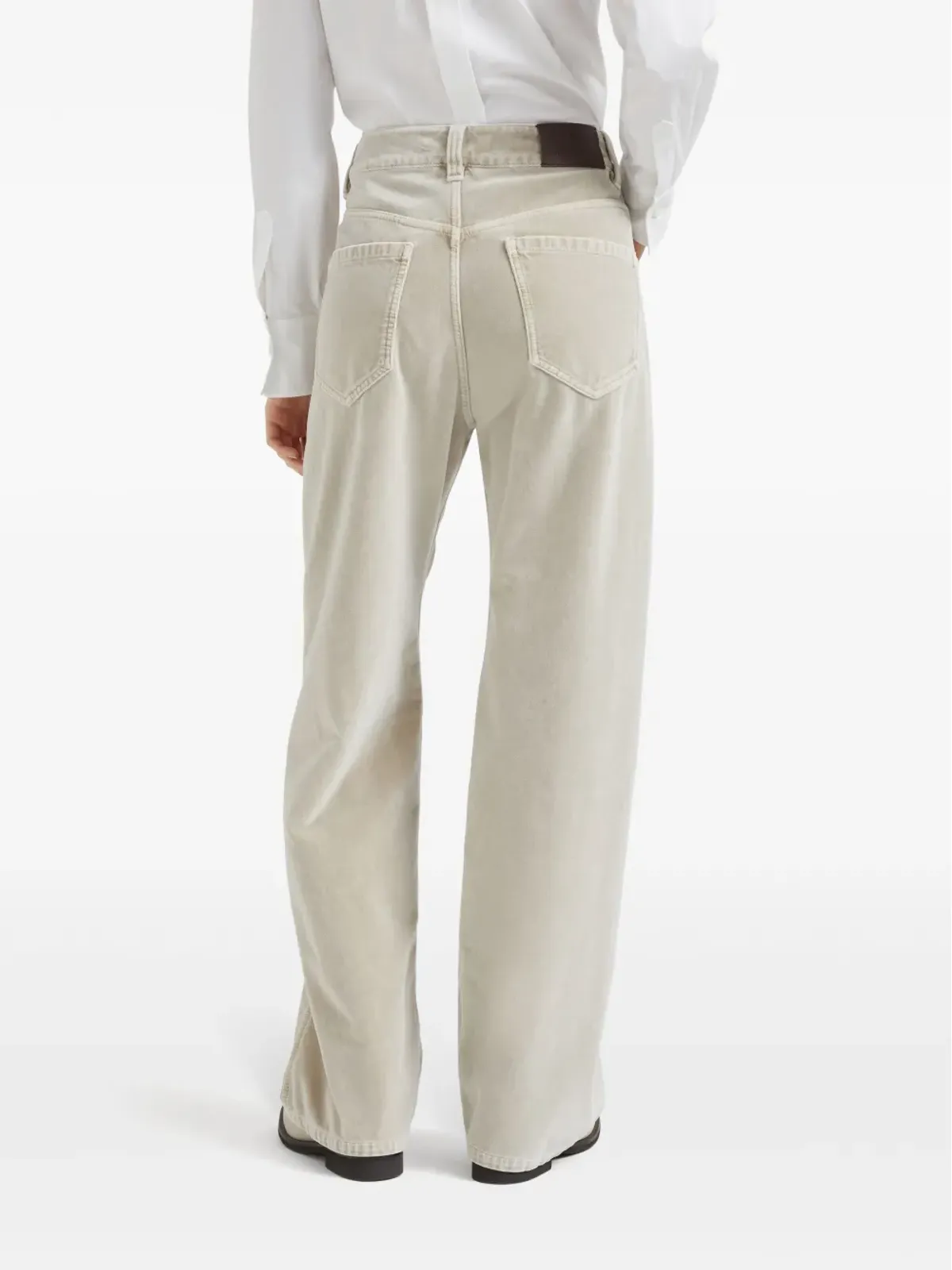 Brunello Cucinelli ブルネロ クチネリ ミッドライズ コットンパンツ - ニュートラルカラー - 画像4
