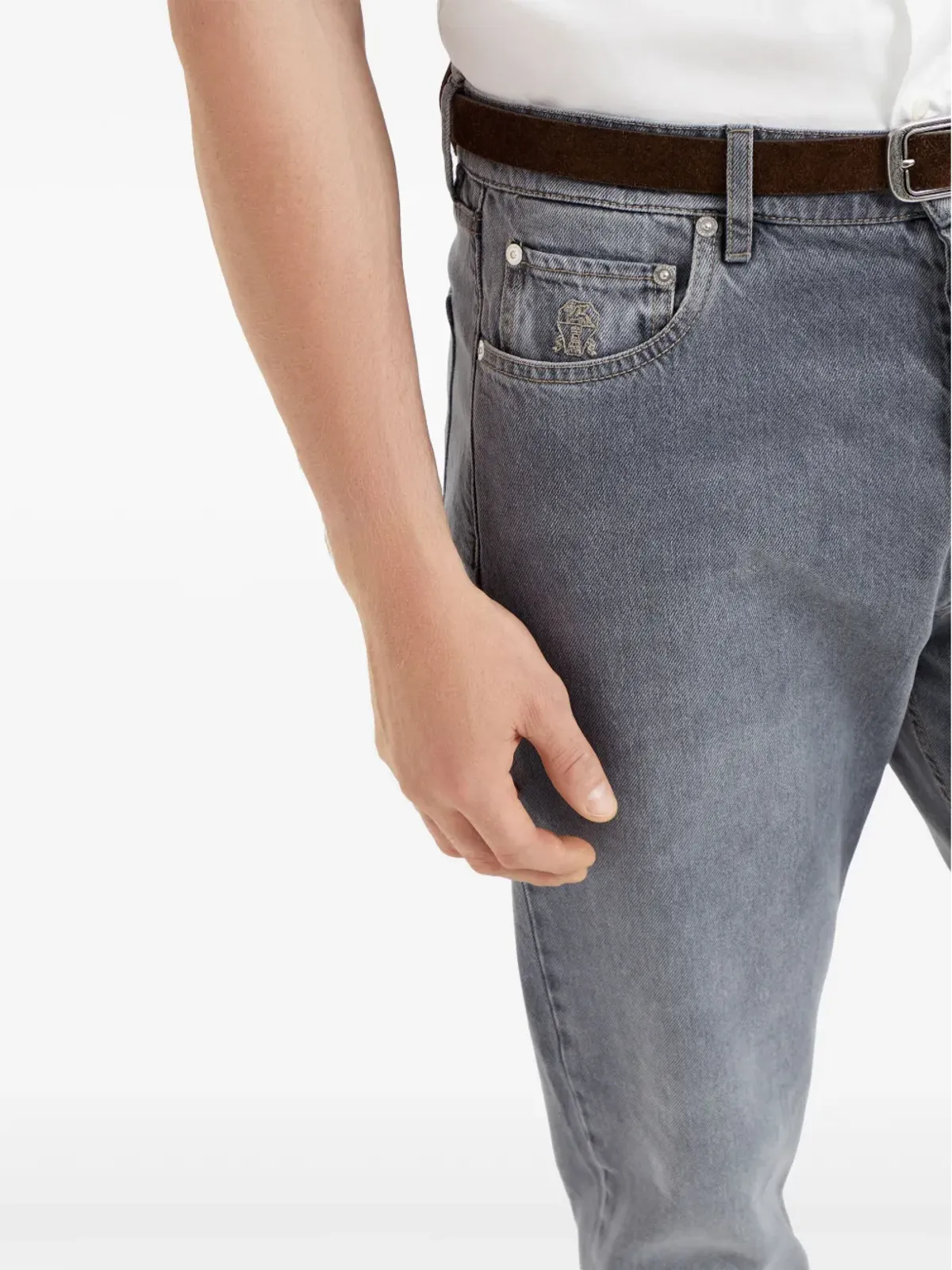 Brunello Cucinelli ターンアップヘム ジーンズ - 画像5