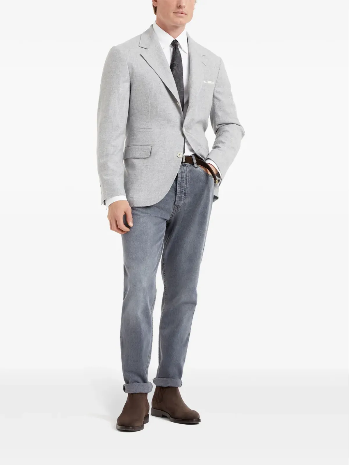 Brunello Cucinelli ターンアップヘム ジーンズ - 画像2
