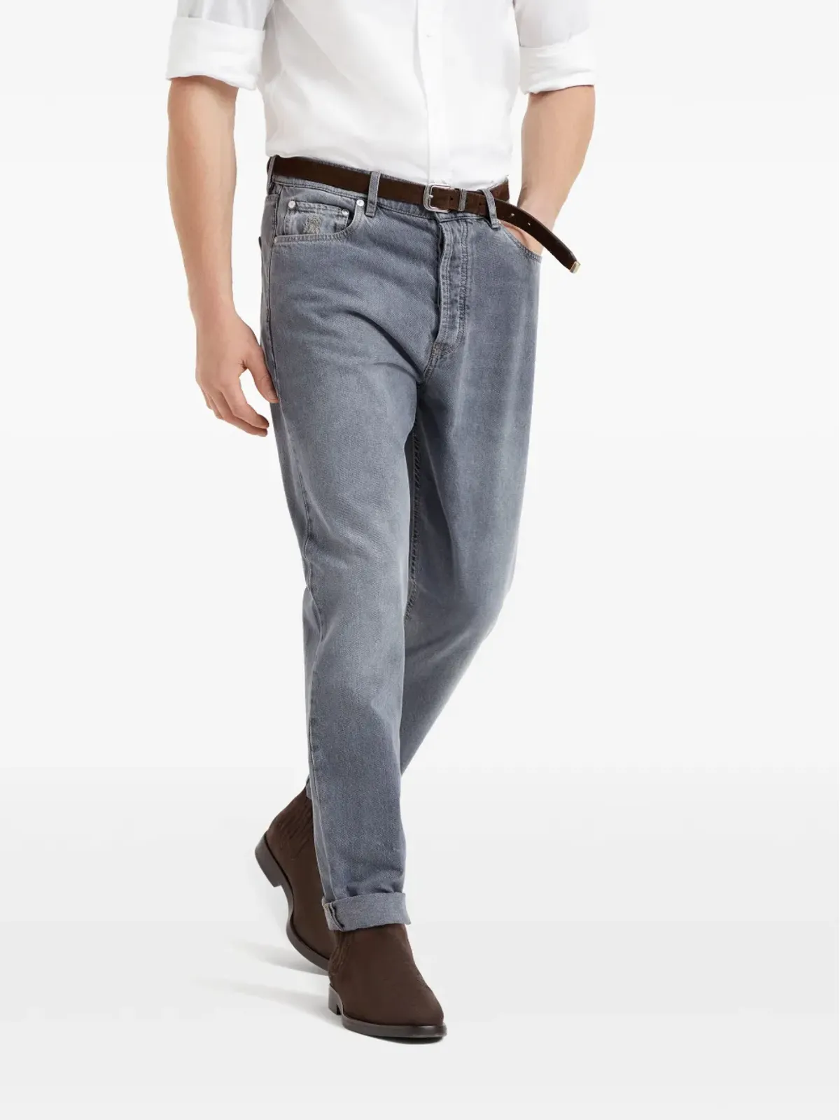 Brunello Cucinelli ターンアップヘム ジーンズ - 画像3