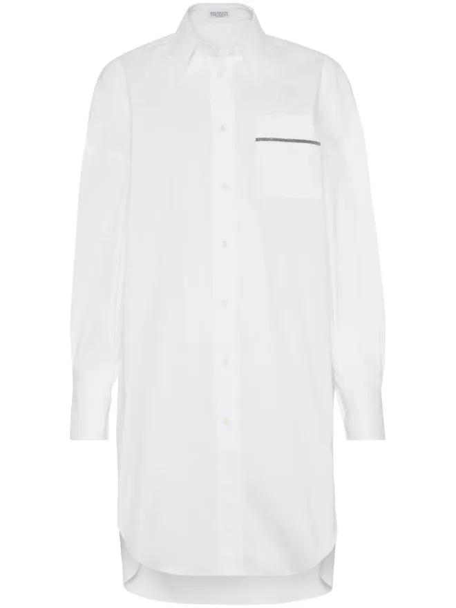 Brunello Cucinelli Brunello Cucinelli モニリディテール ロングスリーブシャツ - ホワイトの商品画像