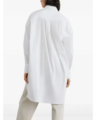 Brunello Cucinelli モニリディテール ロングスリーブシャツ - ホワイト - サムネイル3