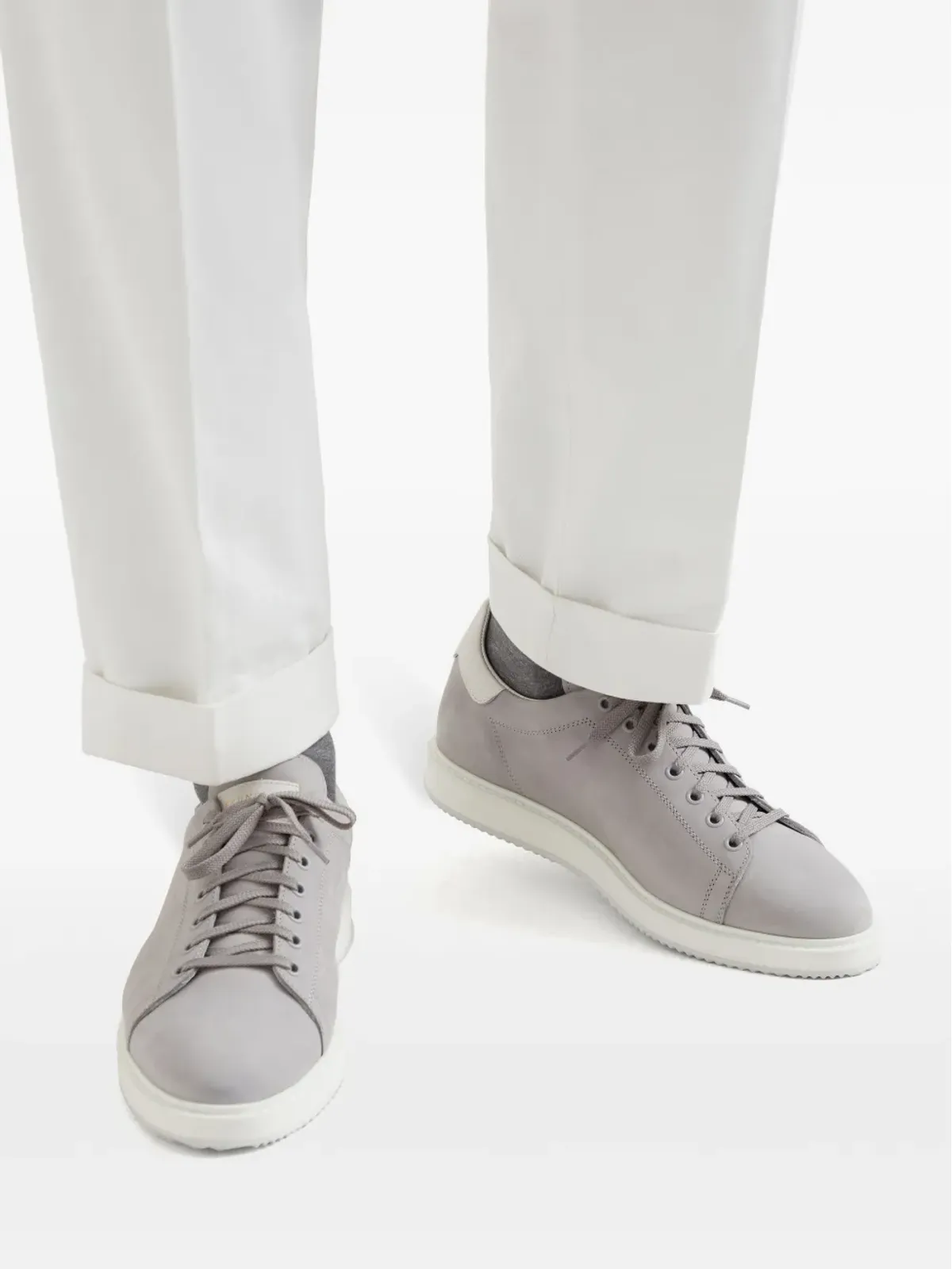 Brunello Cucinelli レザー スニーカー - グレー - 画像5