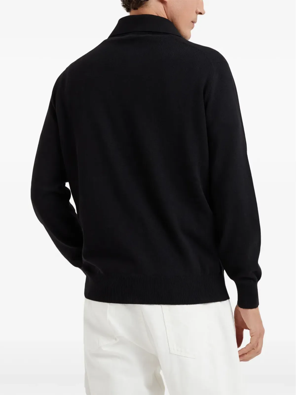 Brunello Cucinelli カシミア ポロシャツ ブラック - 画像4