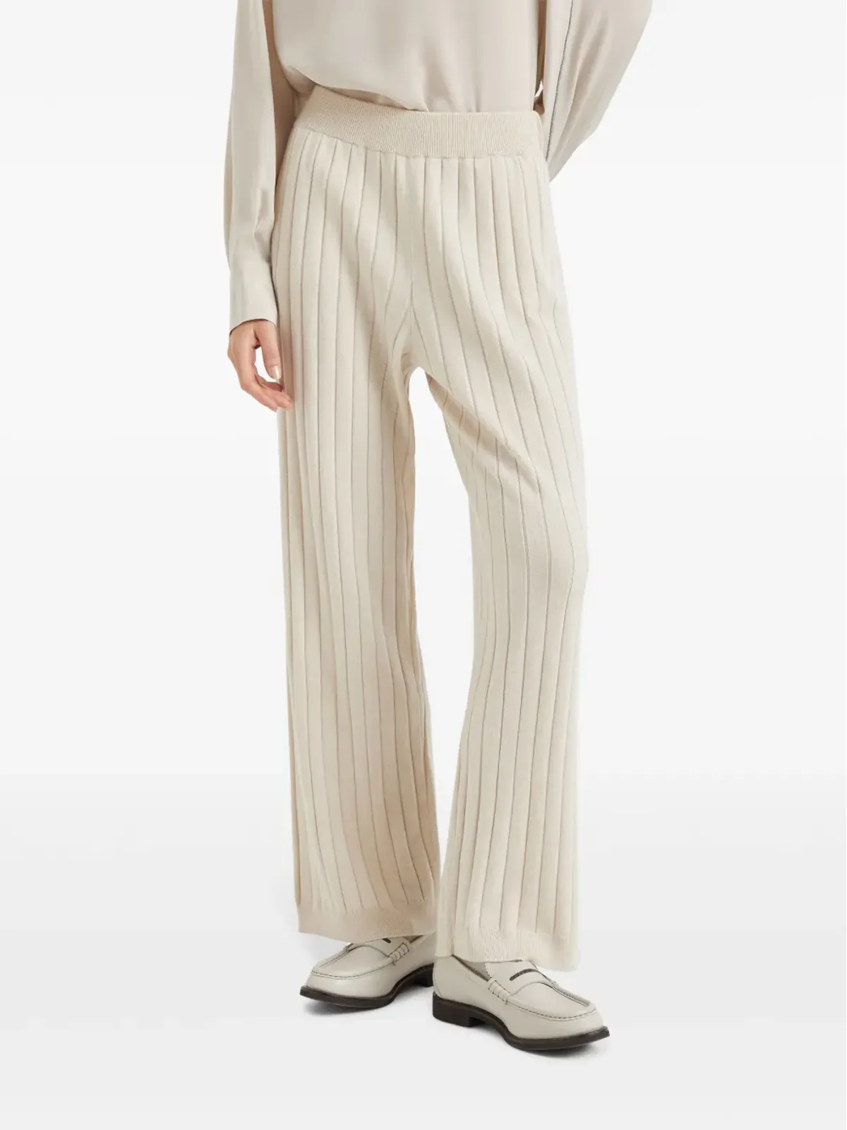 Brunello Cucinelli カシミアリブニットパンツ - 画像3
