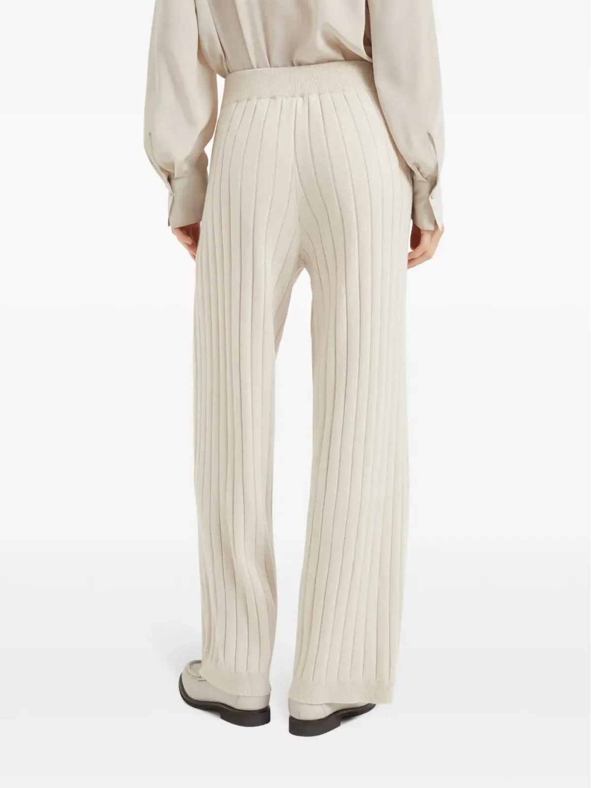 Brunello Cucinelli カシミアリブニットパンツ - 画像4