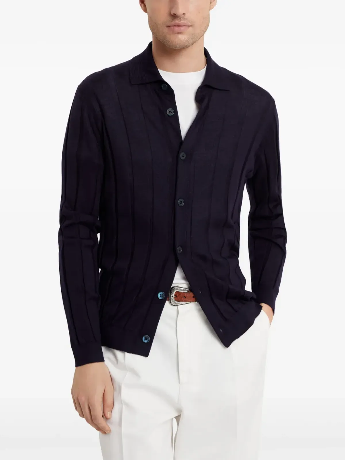 Brunello Cucinelli リブ編みカシミア カーディガン - 画像2