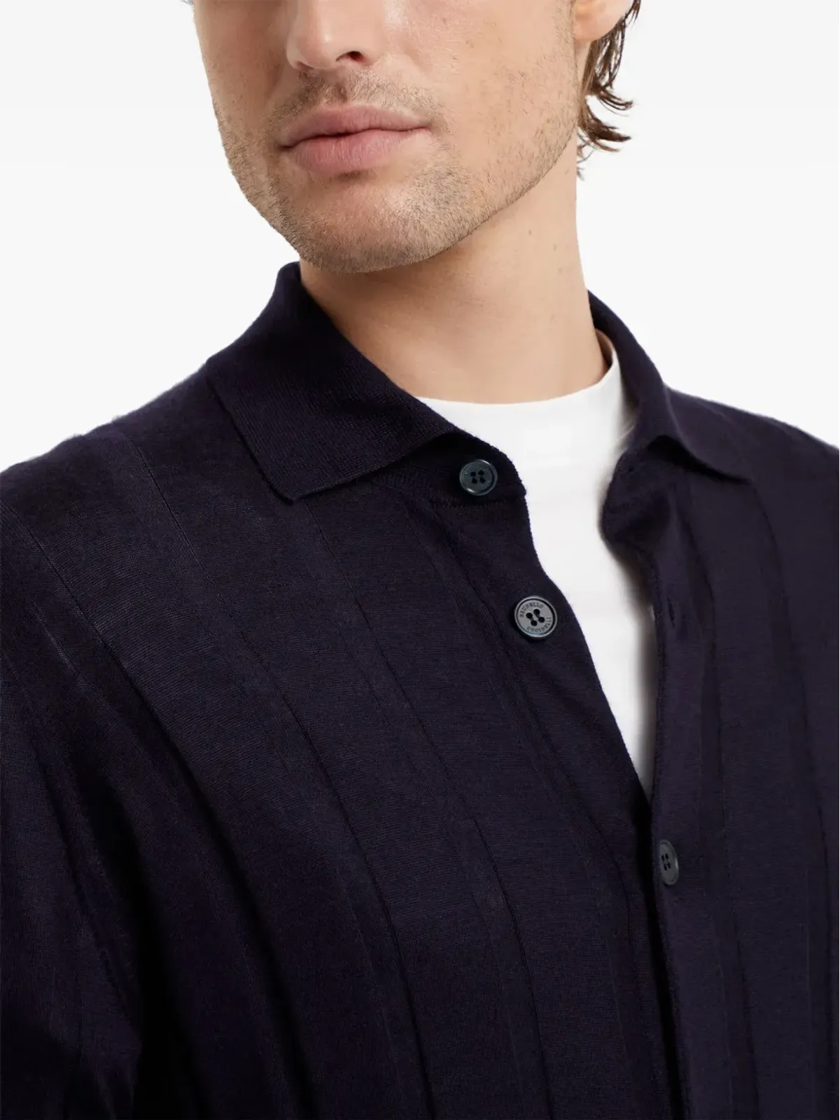 Brunello Cucinelli リブ編みカシミア カーディガン - 画像4