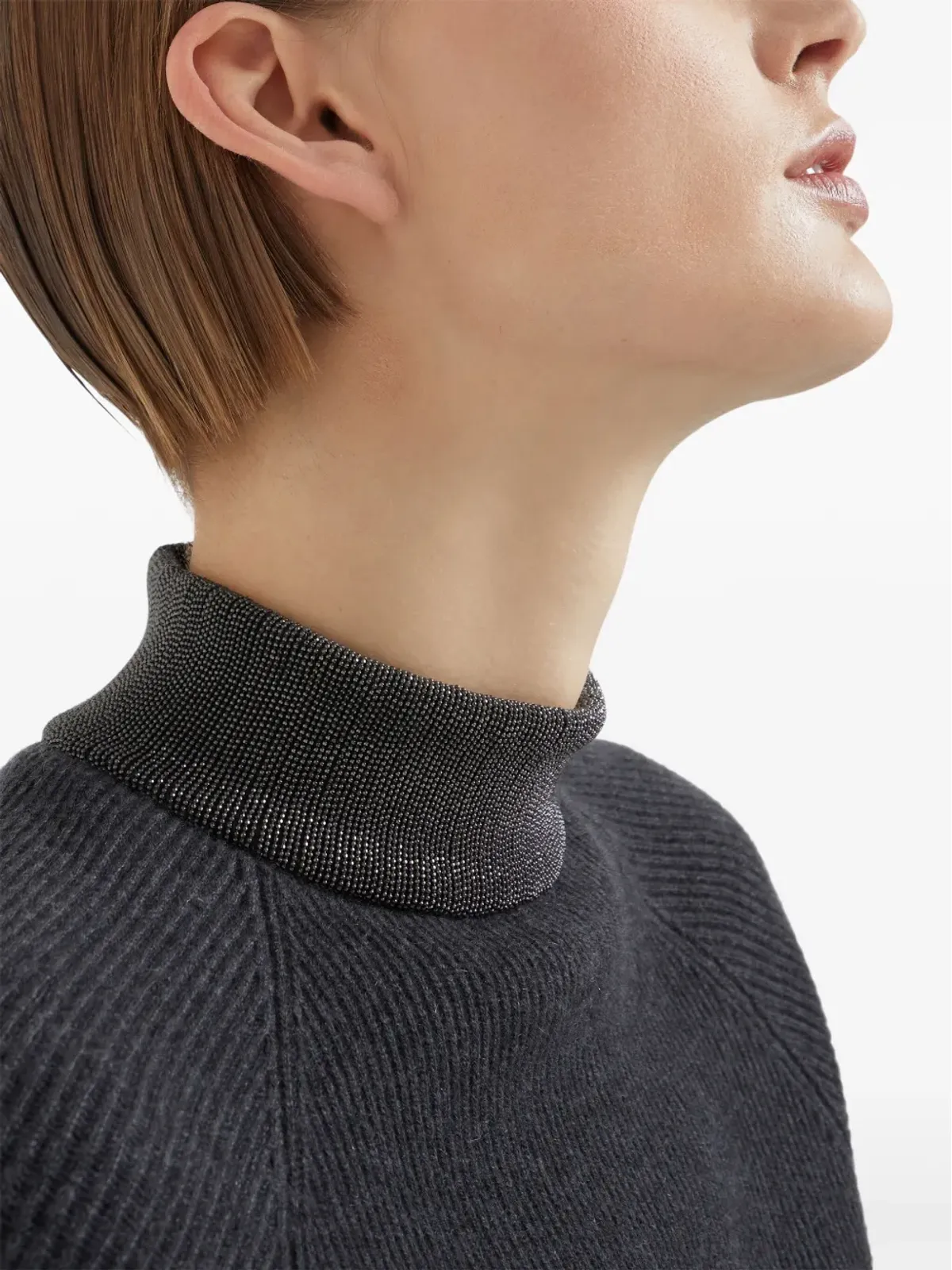 Brunello Cucinelli ハイネック カシミヤセーター - グレー - 画像5