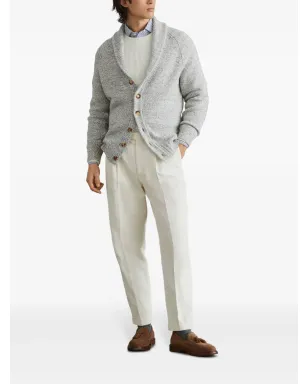 Brunello Cucinelli リブ編み クルーネック セーター - ホワイト - サムネイル2