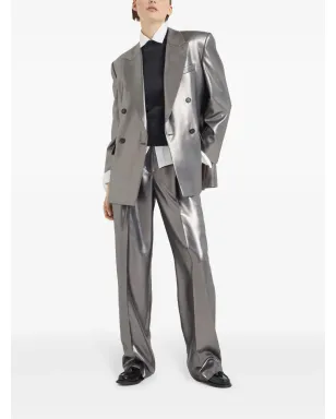 Brunello Cucinelli テーラードシルクパンツ - グレー - サムネイル2