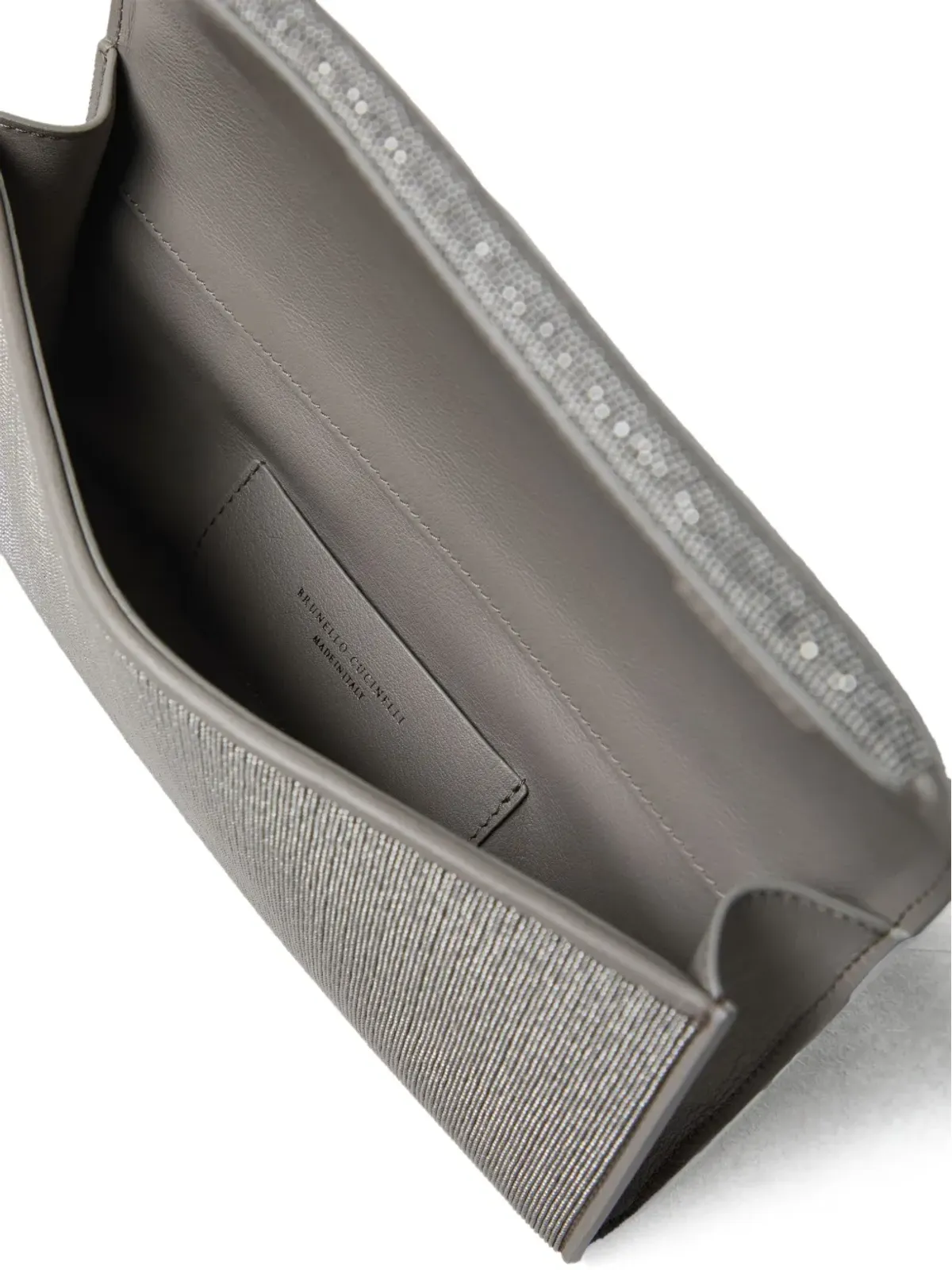 Brunello Cucinelli クラッチバッグ グレー - 画像5