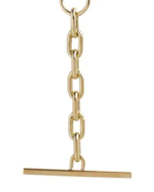 Zoë Chicco 14Kゴールド ミディアム スクエアオーバルリンク フェイク トグル ラリアット ネックレス - サムネイル2