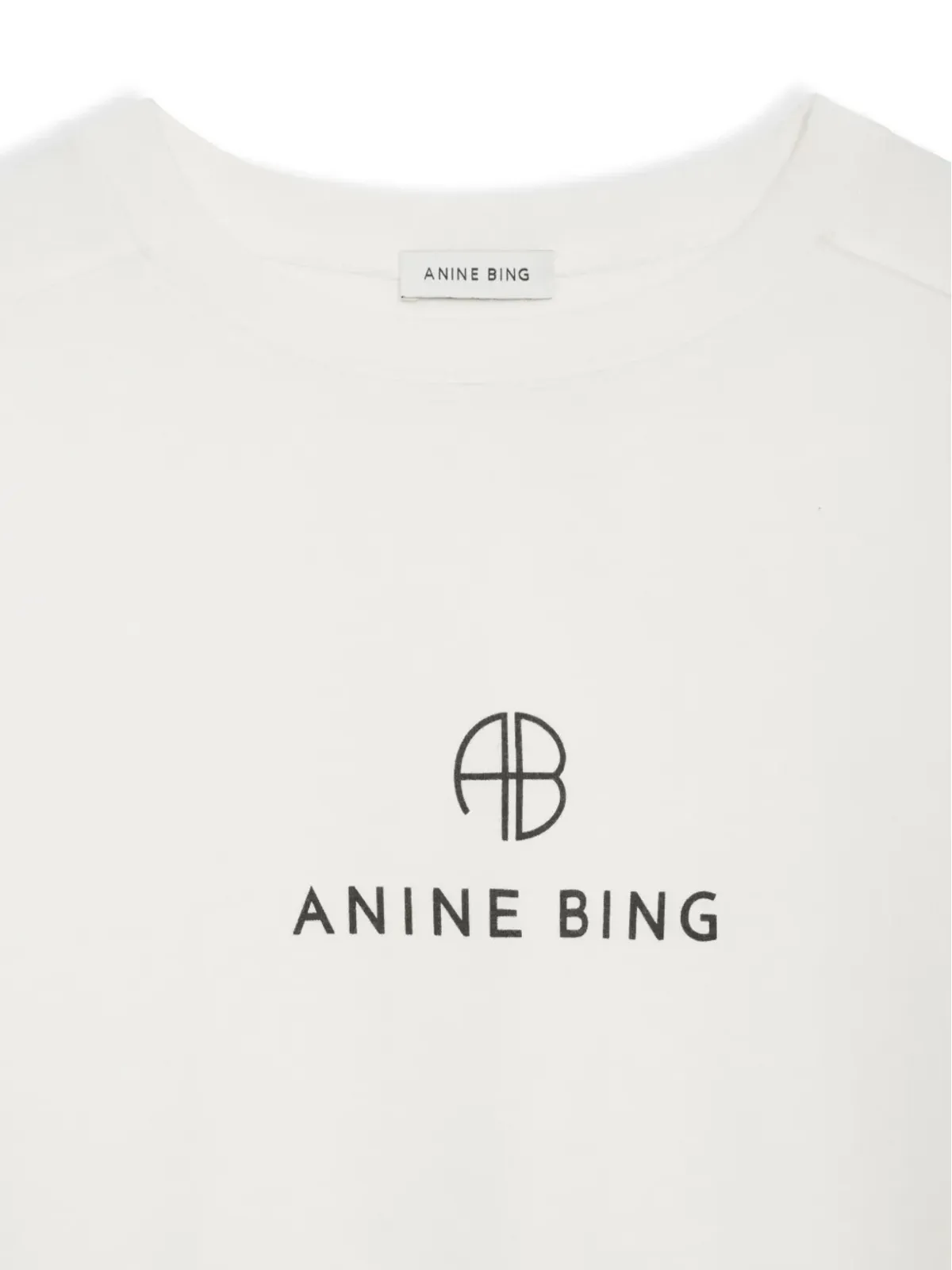ANINE BING ロゴプリント コットンTシャツ - 画像4